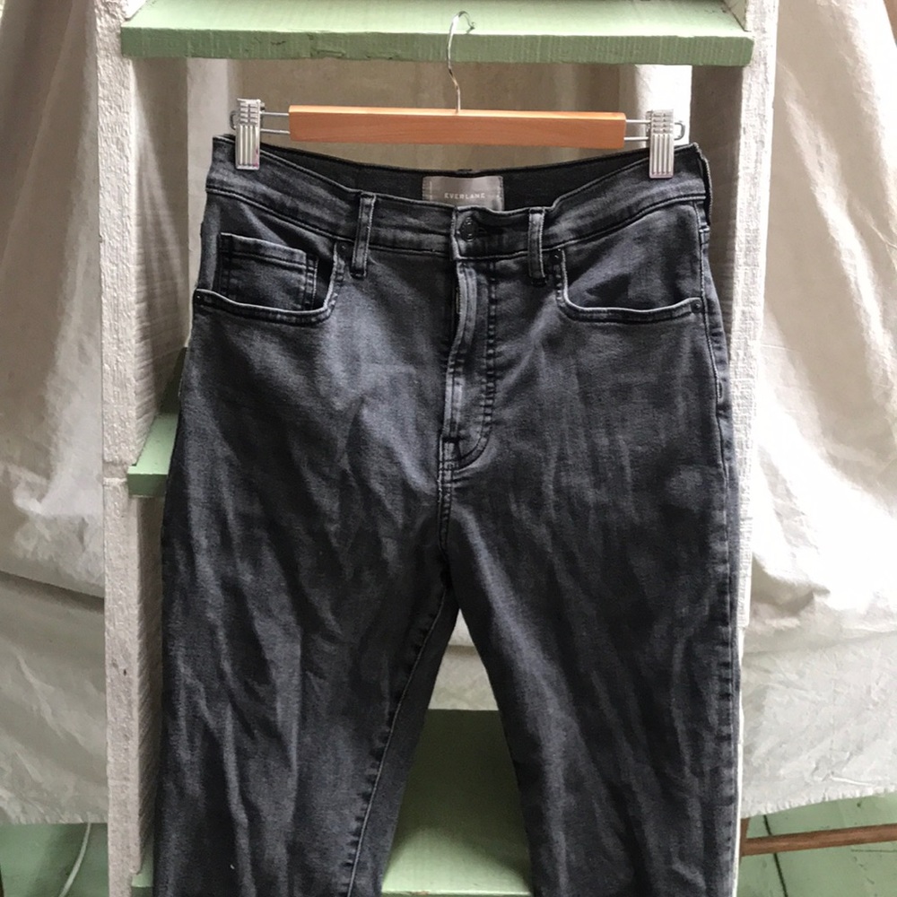 Everlane Stretch High Rise Skinny 29 washed black